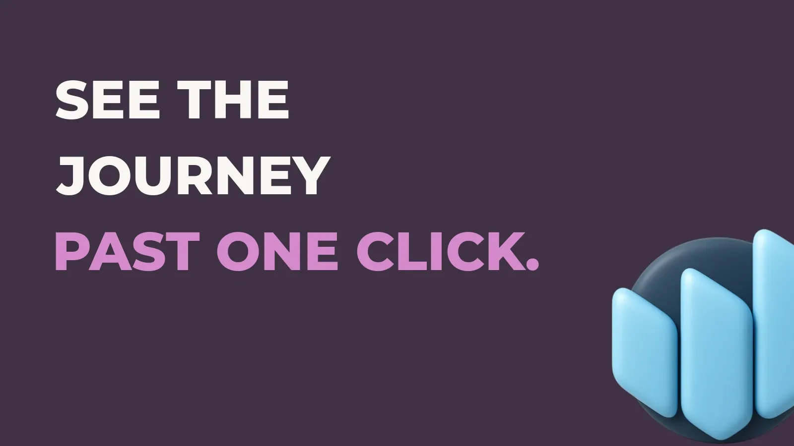 Anata Intelligence poster reading See the journey past one click. with the Anata Intelligence product icon