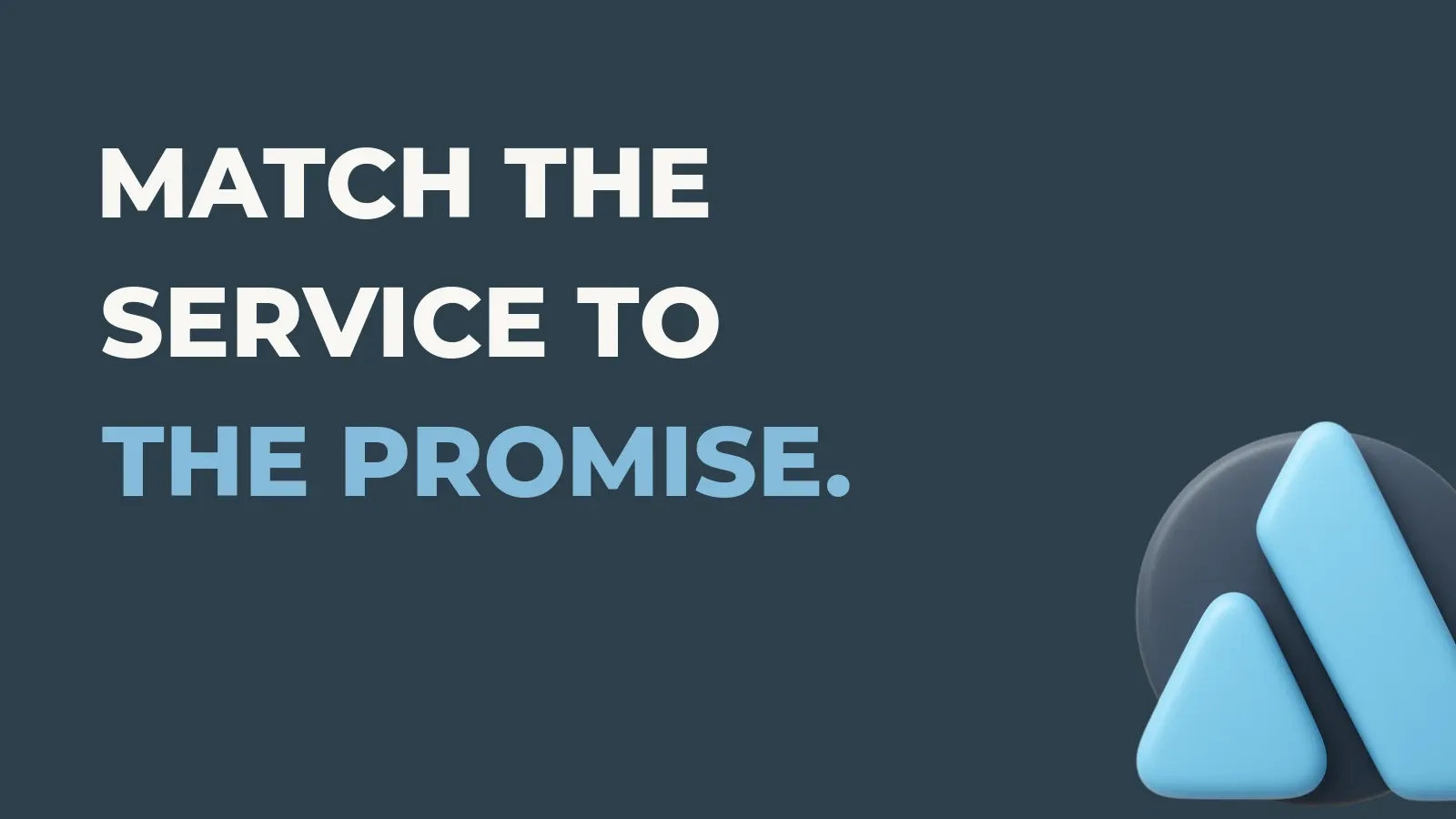 Shipping operations poster reading Match the service to the promise. with the Anata Shipping OS product icon