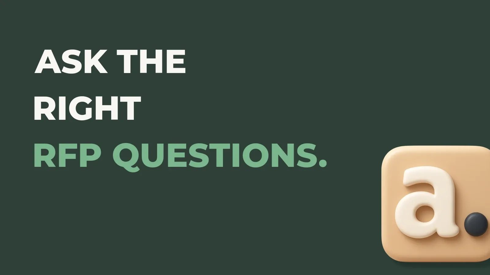 Fulfillment operations poster reading Ask the right RFP questions. with the Anata Fulfillment product icon