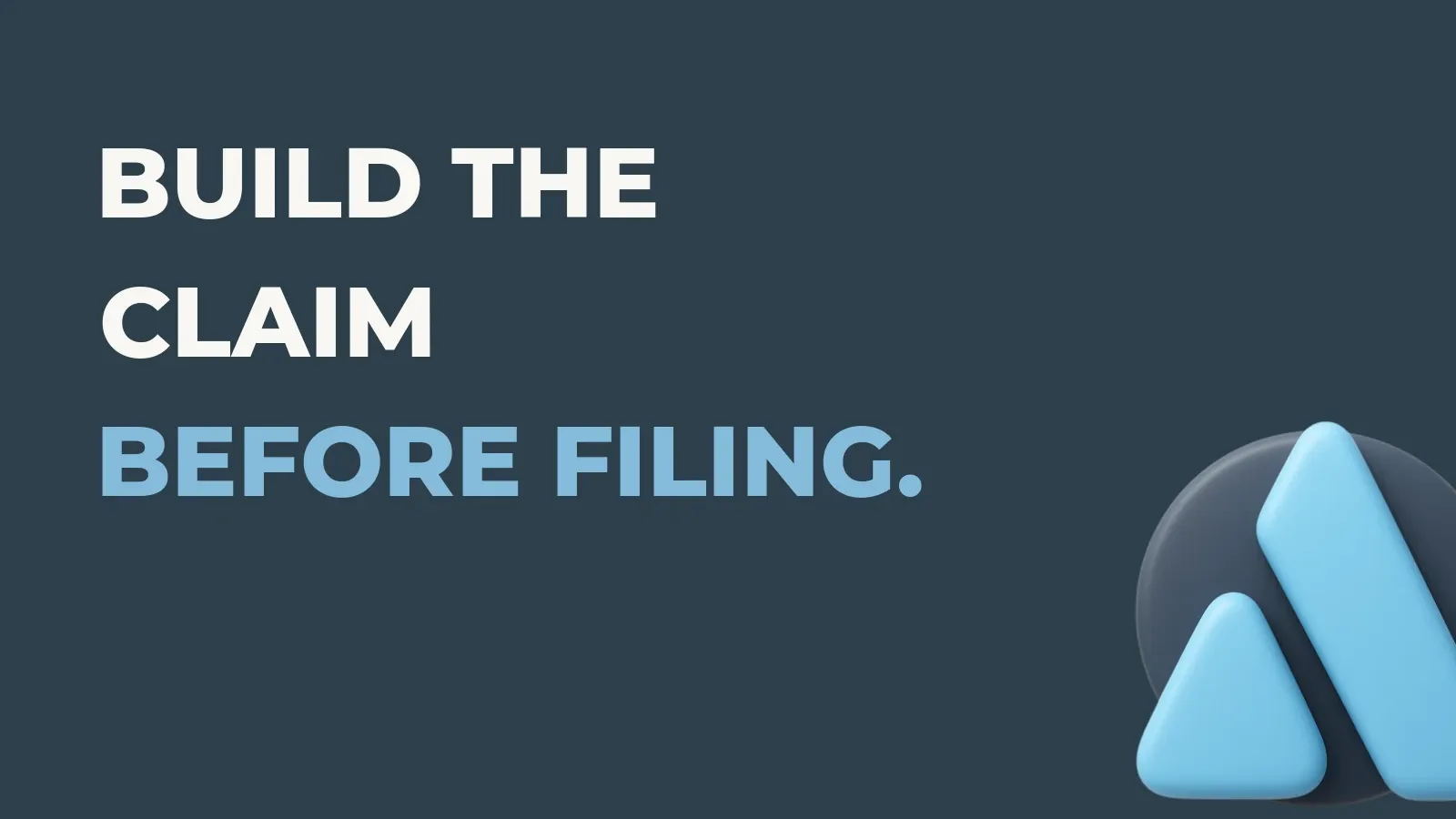 Shipping operations poster reading Build the claim before filing. with the Anata Shipping OS product icon