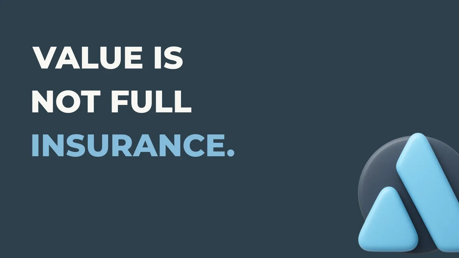 Shipping operations poster reading Value is not full insurance. with the Anata Shipping OS product icon