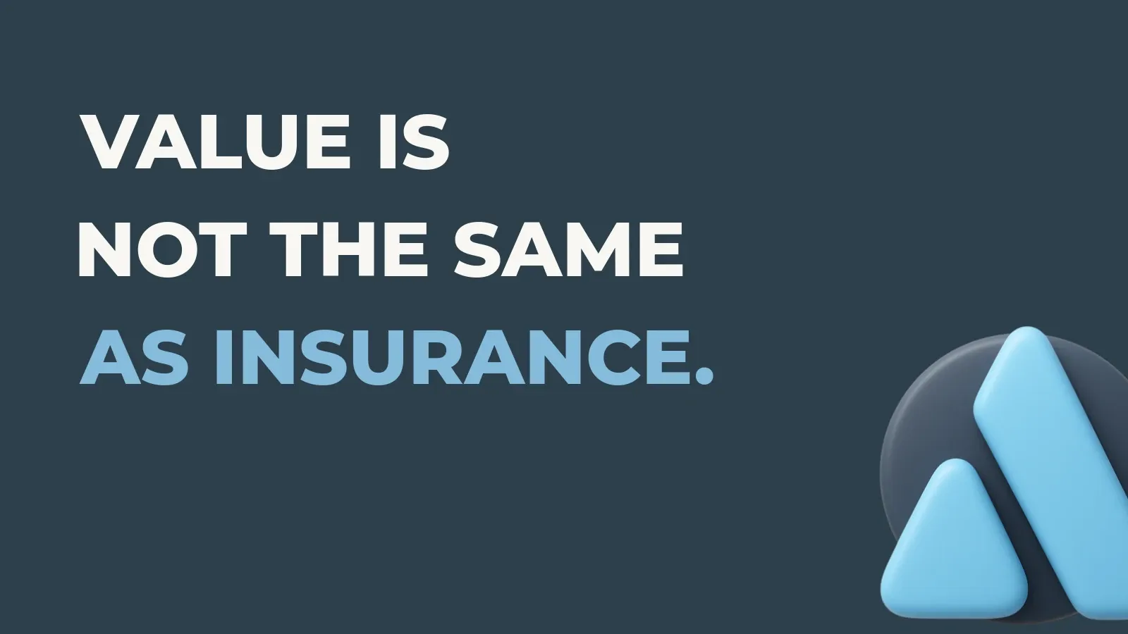 Shipping operations poster reading Value is not the same as insurance. with the Anata Shipping OS product icon