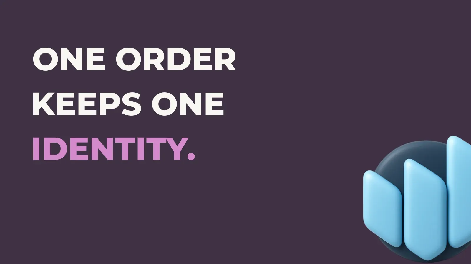 Anata Intelligence poster reading One order keeps one identity. with the Anata Intelligence product icon