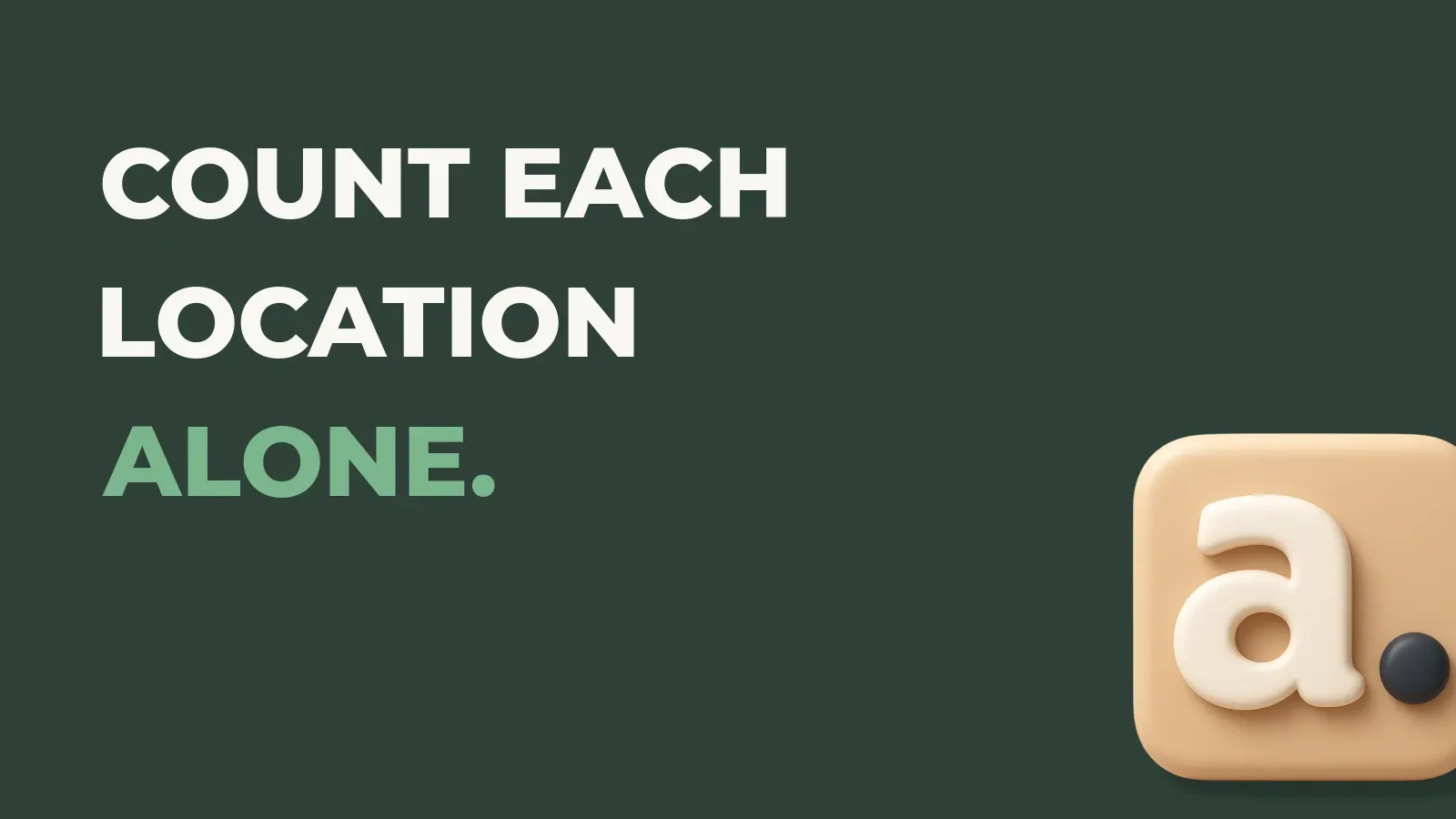 Fulfillment operations poster reading Count each location alone. with the Anata Fulfillment product icon