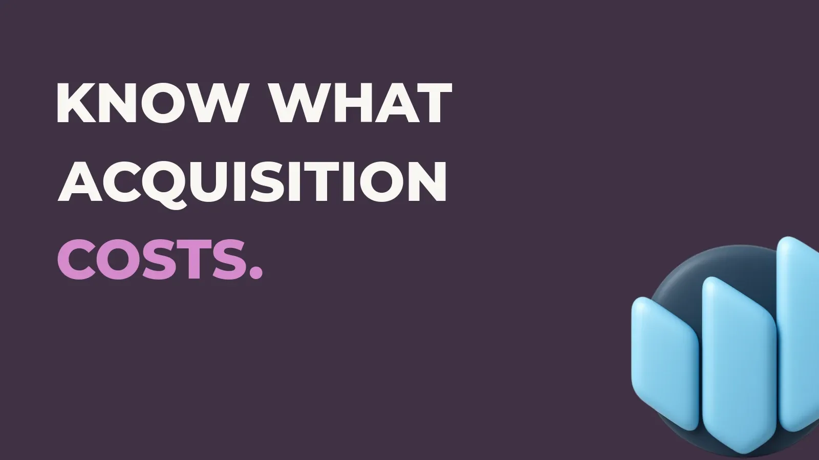 Anata Intelligence poster reading Know what acquisition costs. with the Anata Intelligence product icon