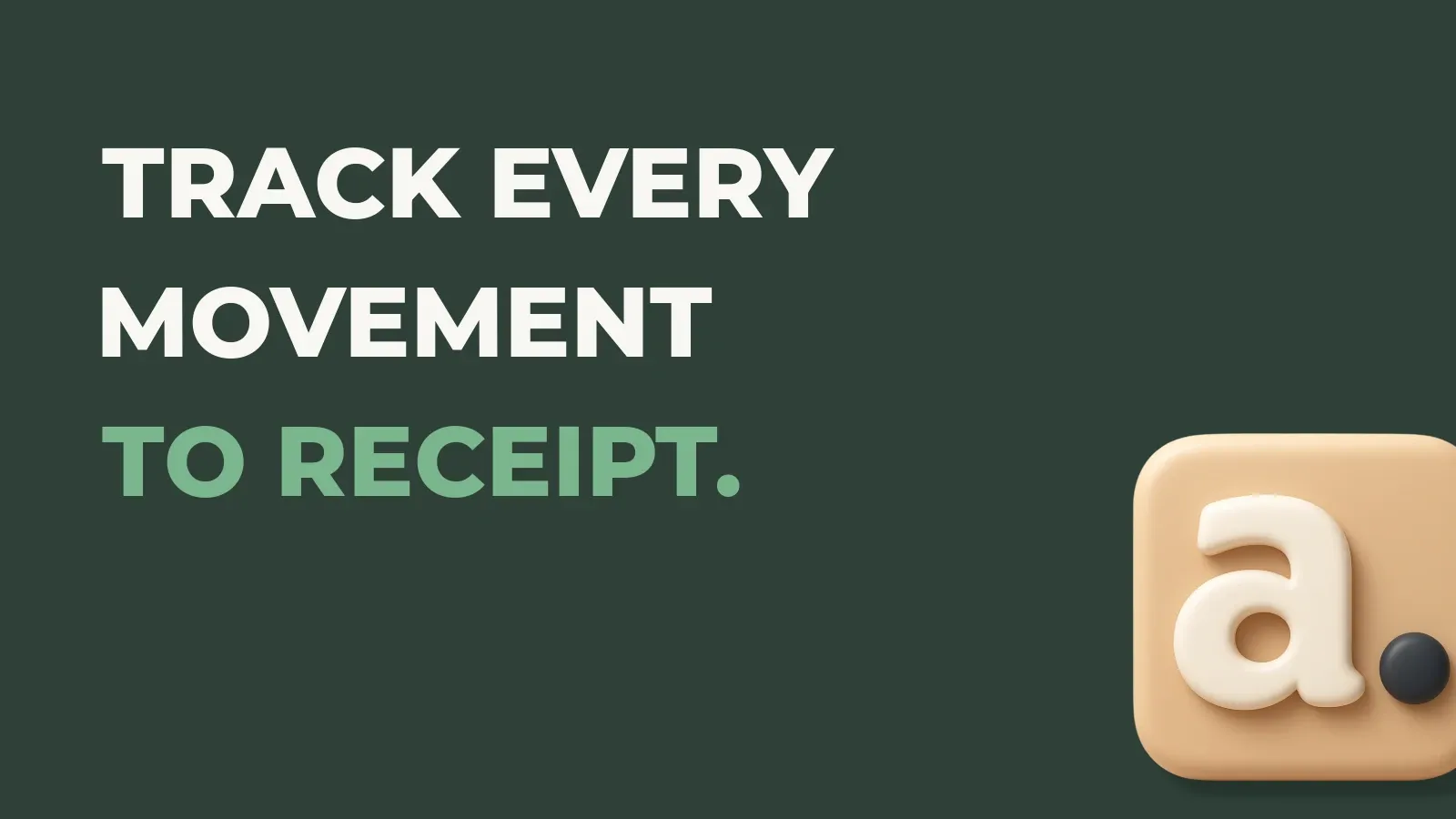 Fulfillment operations poster reading Track every movement to receipt. with the Anata Fulfillment product icon