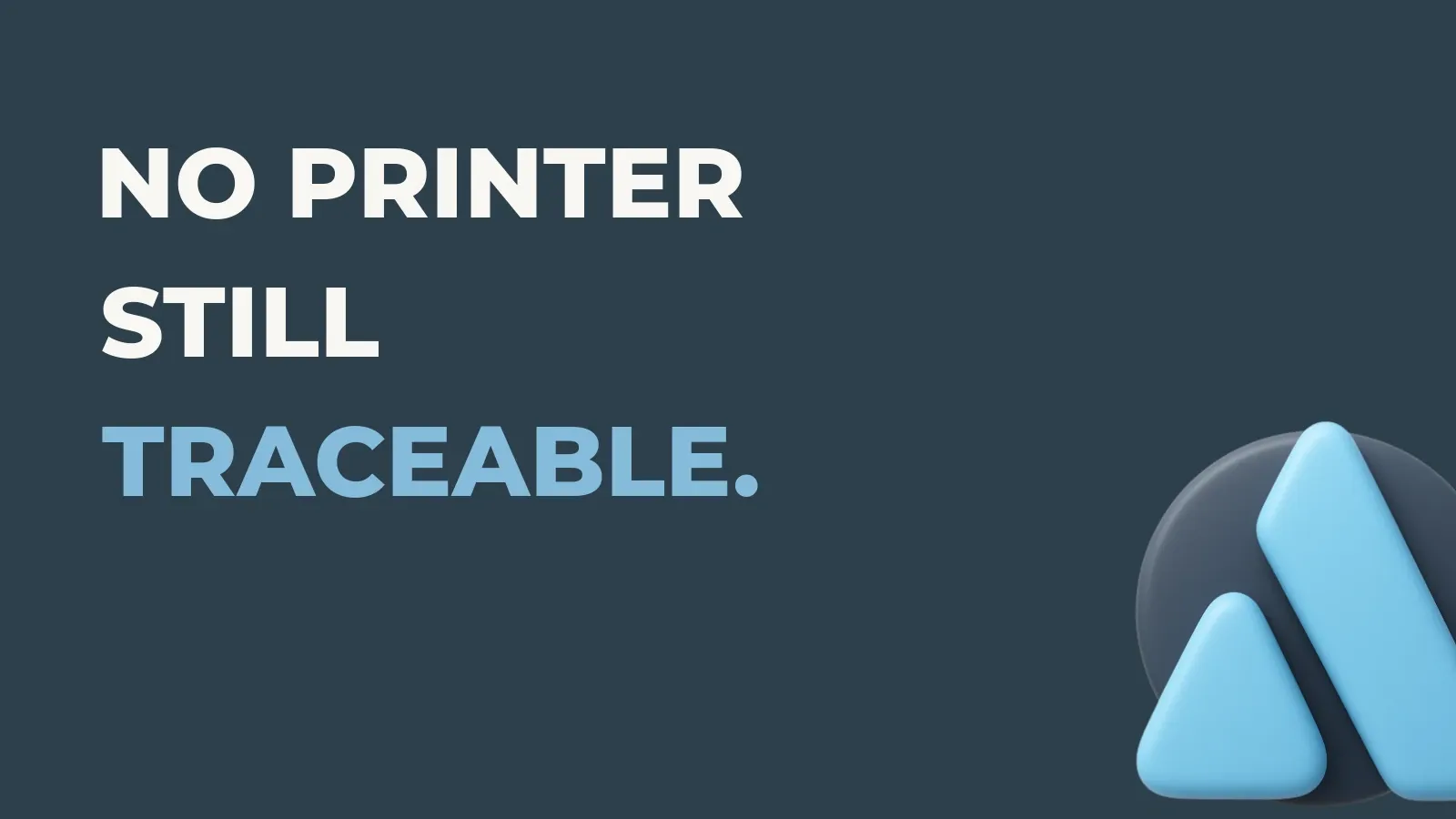 Shipping operations poster reading No printer still traceable. with the Anata Shipping OS product icon