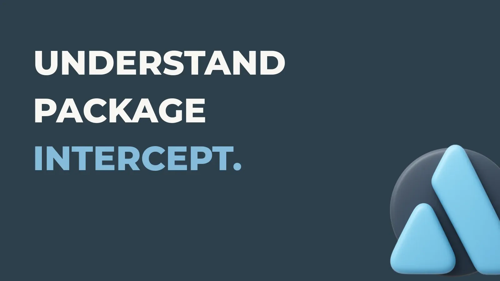 Shipping operations poster reading Understand package intercept. with the Anata Shipping OS product icon